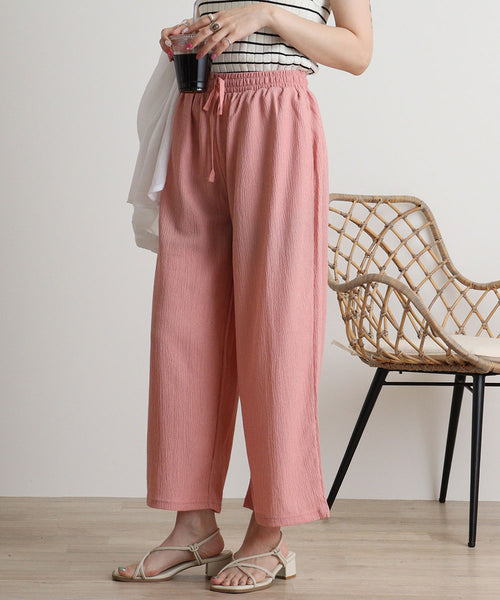 カットクレープロングパンツ