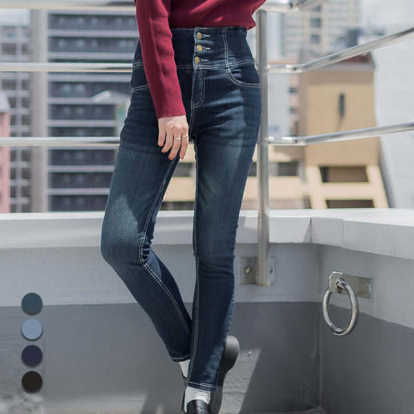 ハイウエスト美脚スキニー