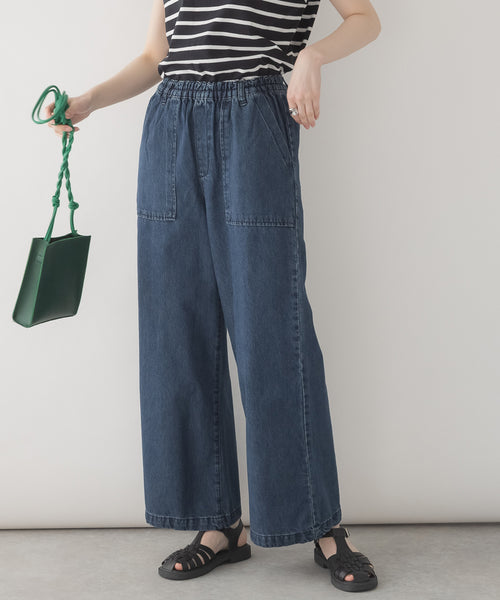 デニムワイドパンツ
