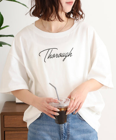 オーバーサイズシルエットロゴプリントTシャツ