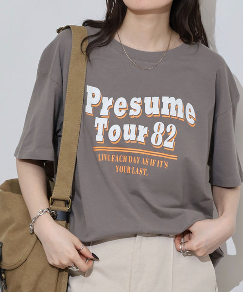 オーバーサイズシルエットロゴプリントTシャツ