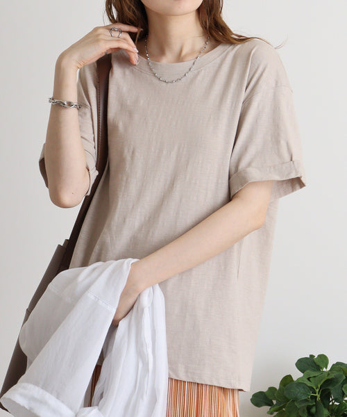 オーバーサイズUネックTee