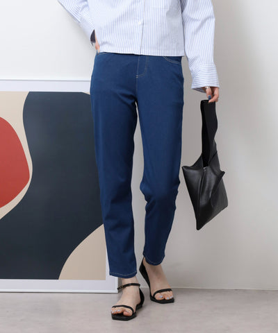 接触冷感ロング丈ストレッチパンツ