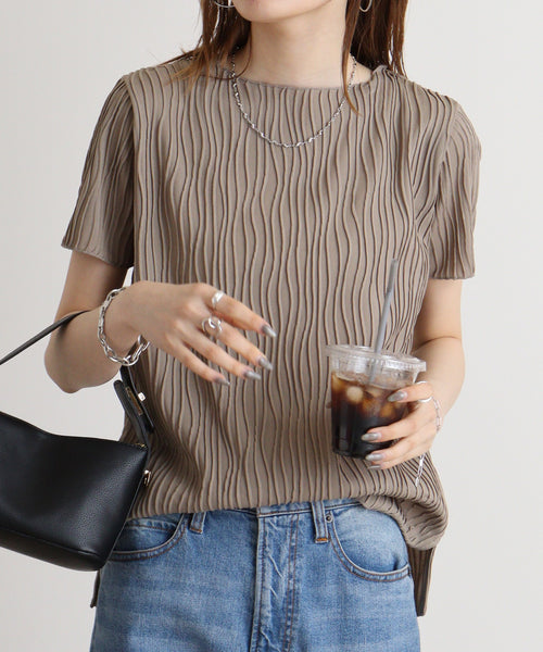 リップルストライプ半袖Ｔシャツ