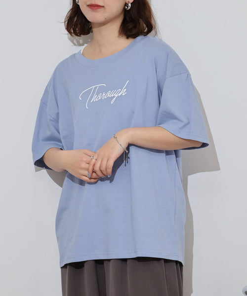 オーバーサイズシルエットロゴプリントTシャツ
