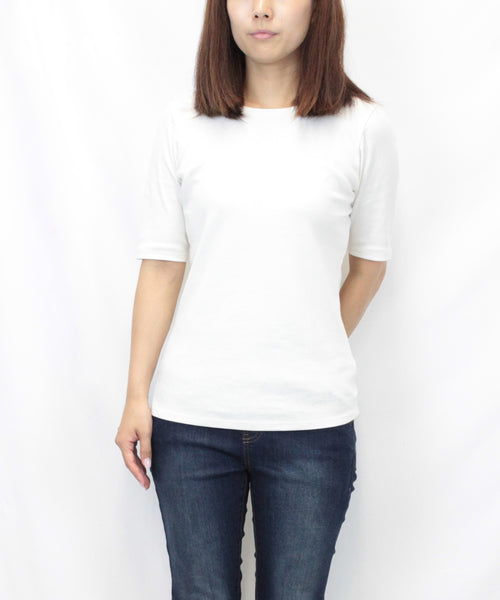 コットンフライス5分袖Tシャツ