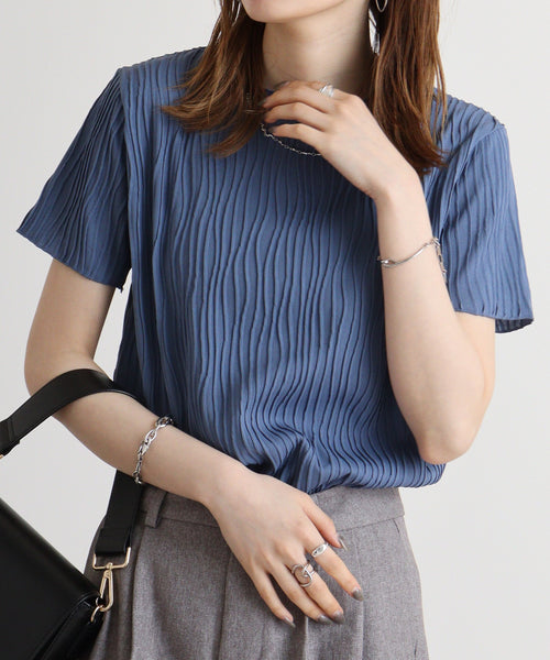 リップルストライプ半袖Ｔシャツ