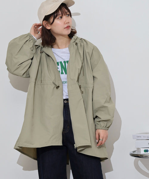 ドロストフード付きブルゾン