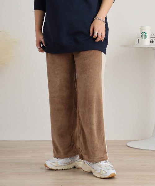TCカットベロアライン入りパンツ