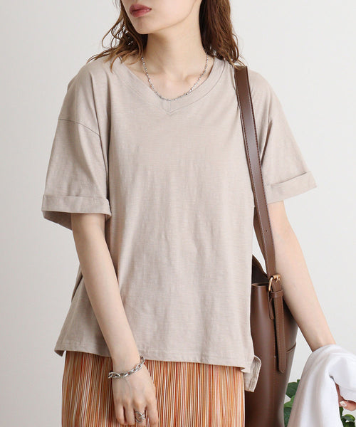 オーバーサイズVネックTee