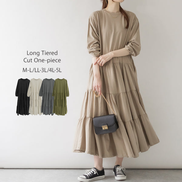ロングティアードカットワンピース