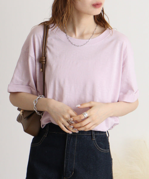 オーバーサイズUネックTee