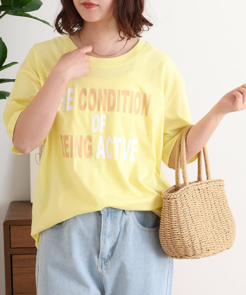 オーバーサイズシルエットロゴプリントTシャツ