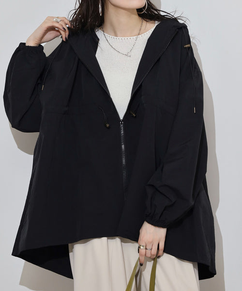 ドロストフード付きブルゾン
