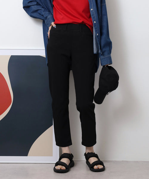 接触冷感ロング丈ストレッチパンツ