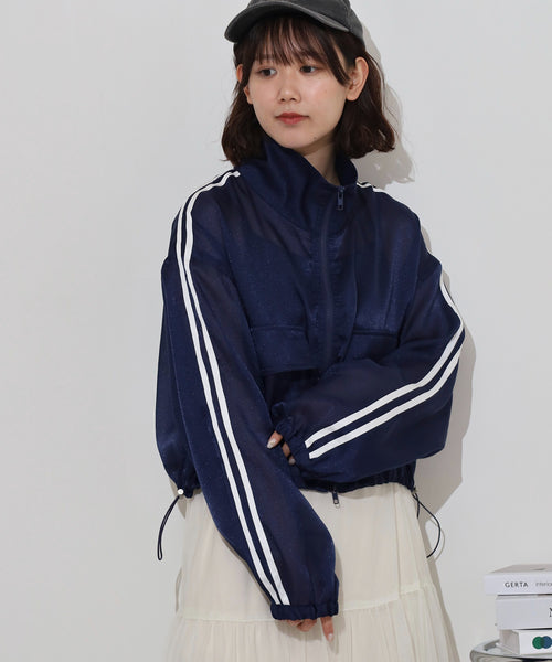 ライン入りオーガンシアーブルゾン