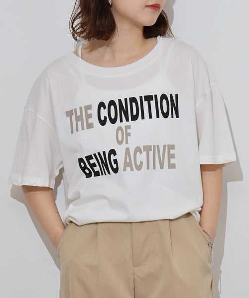 オーバーサイズシルエットロゴプリントTシャツ