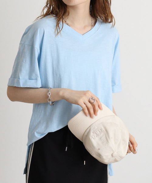 オーバーサイズVネックTee