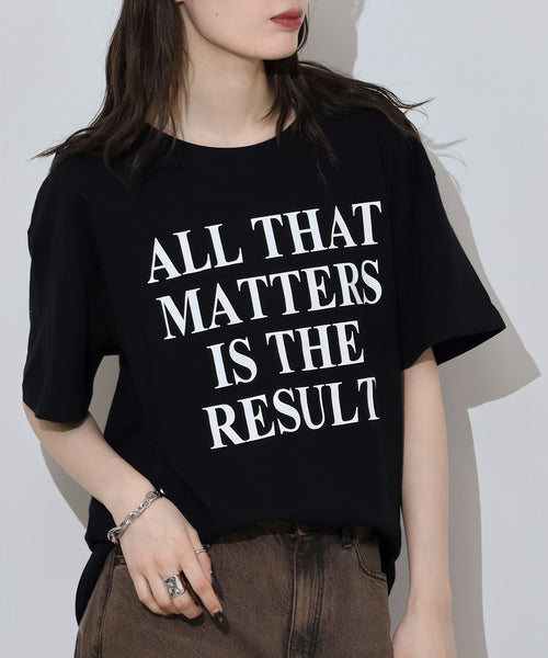 オーバーサイズシルエットロゴプリントTシャツ