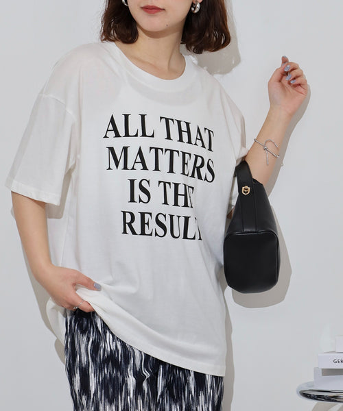 オーバーサイズシルエットロゴプリントTシャツ