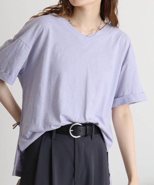 オーバーサイズVネックTee