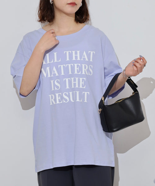 オーバーサイズシルエットロゴプリントTシャツ