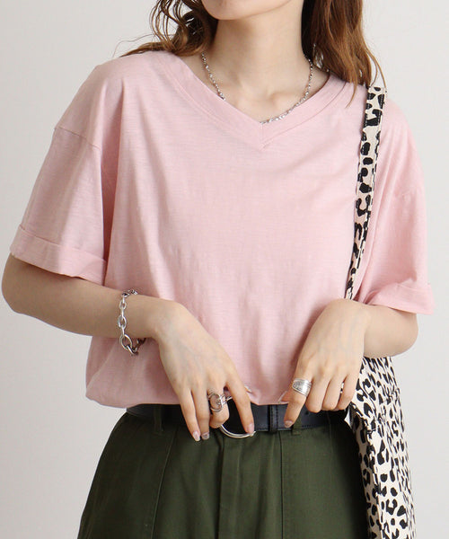 オーバーサイズVネックTee