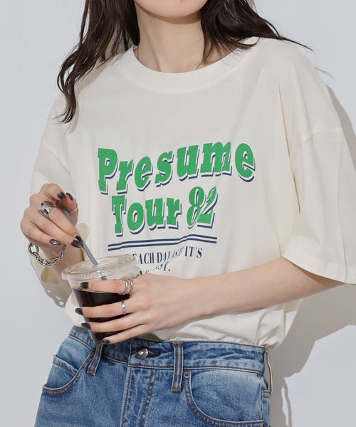 オーバーサイズシルエットロゴプリントTシャツ