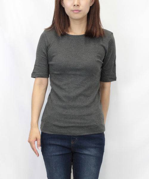 コットンフライス5分袖Tシャツ