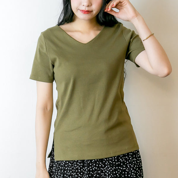 【選べる2タイプ】綿100％ ダブルフロントTシャツ