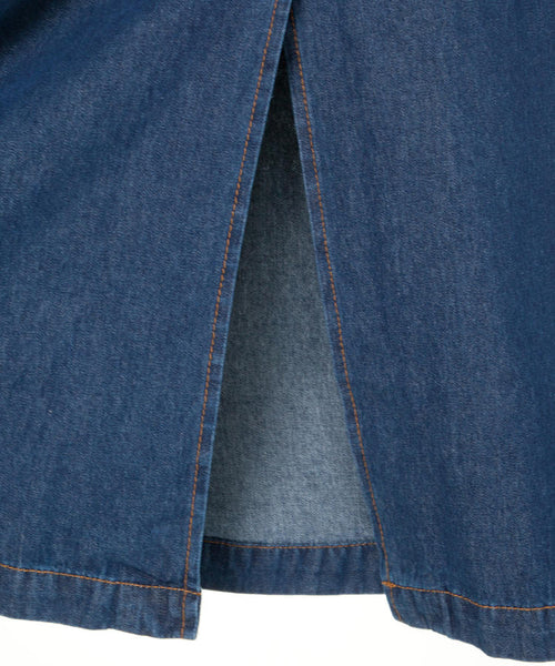 デニムジャンバースカート 綿100％ オールインワン サロペット オーバーオール ゆったり リラックス デザイン 可愛い 大きいサイズ ビッグサイズ ビッグシルエット ブルー インディゴ ネイビー 青 M L XL XXL LL 3L 4L